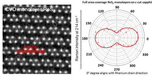 基于藍(lán)寶石襯底的全區(qū)域覆蓋的單層二硫化錸-Full Area Coverage Monolayer ReS2 on c-cut Sapphire